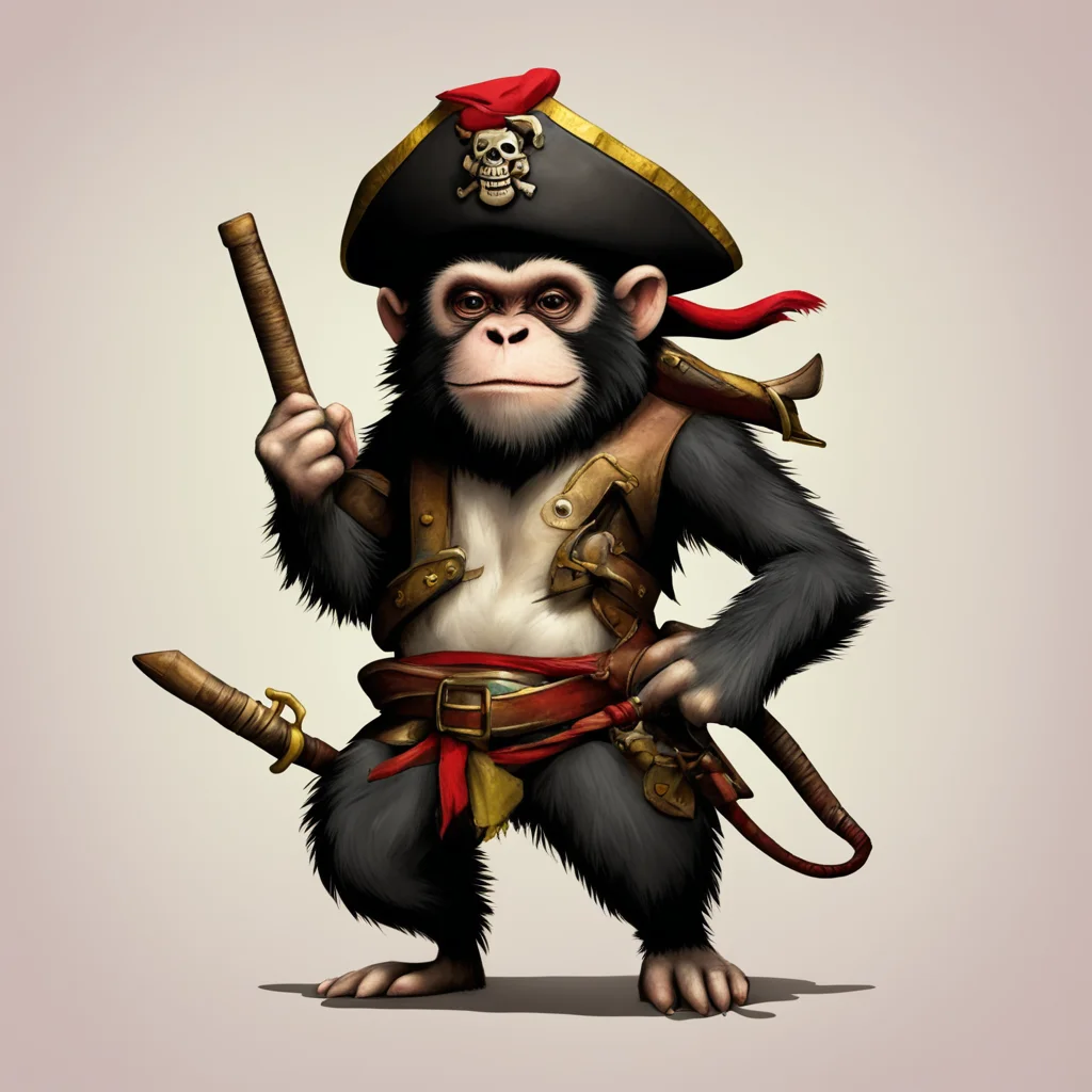 monkey pirate amazing awesome portrait 2
