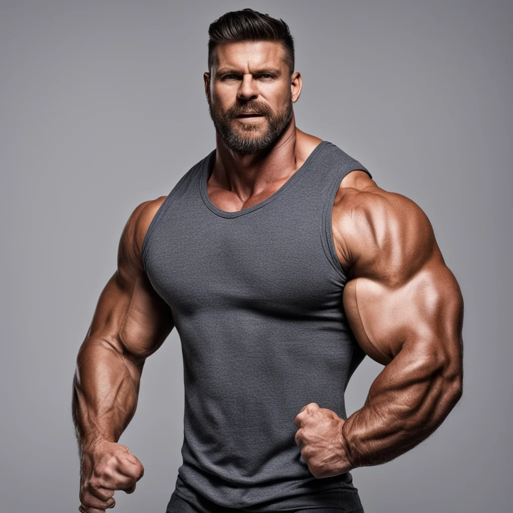 aimuscle man with flexed biceps confident engaging wow artstation art 3