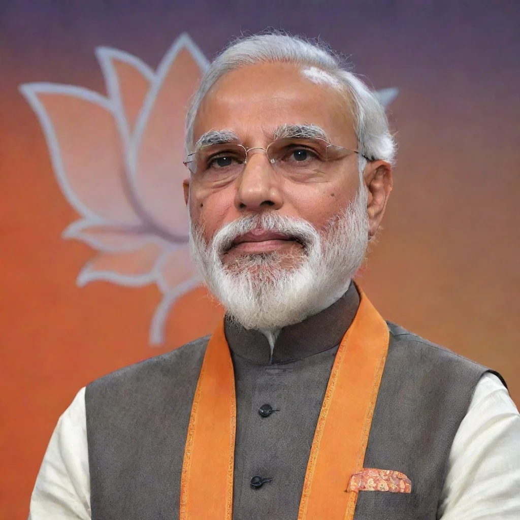 narendra modi with background bjp logo