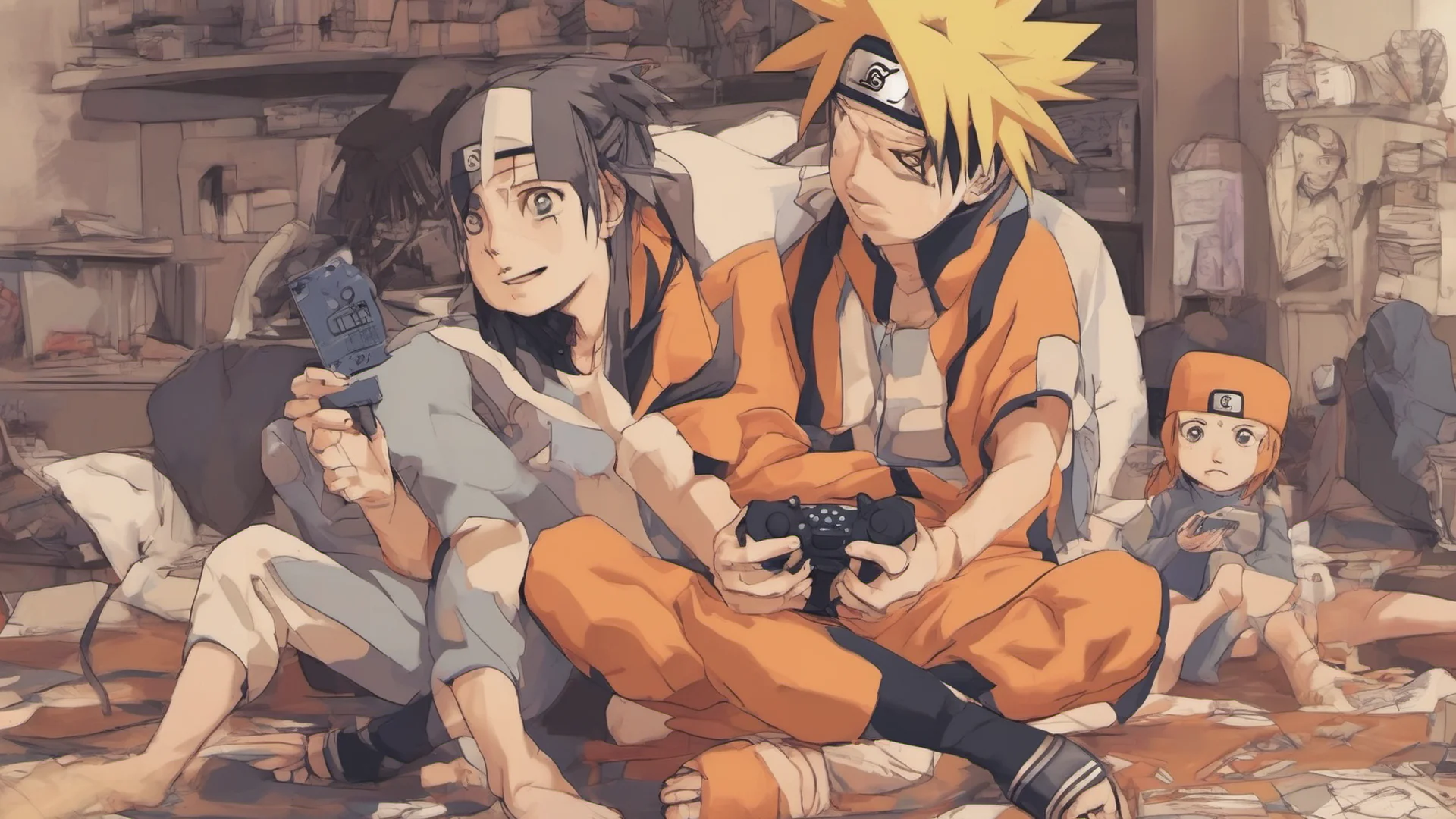 ainaruto an hinata playing playstation  amazing awesome portrait 2 wide