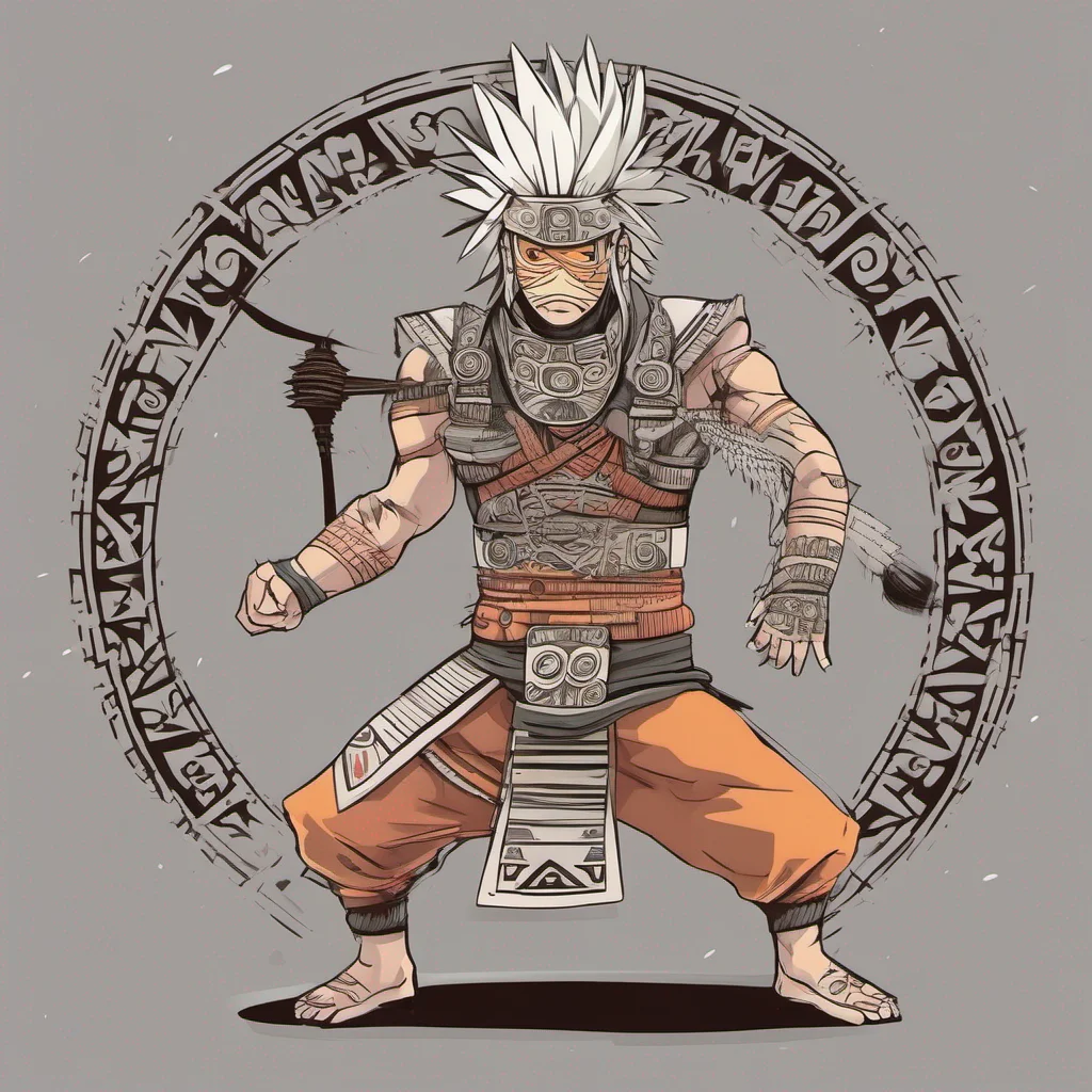 naruto aztec warrior style confident engaging wow artstation art 3