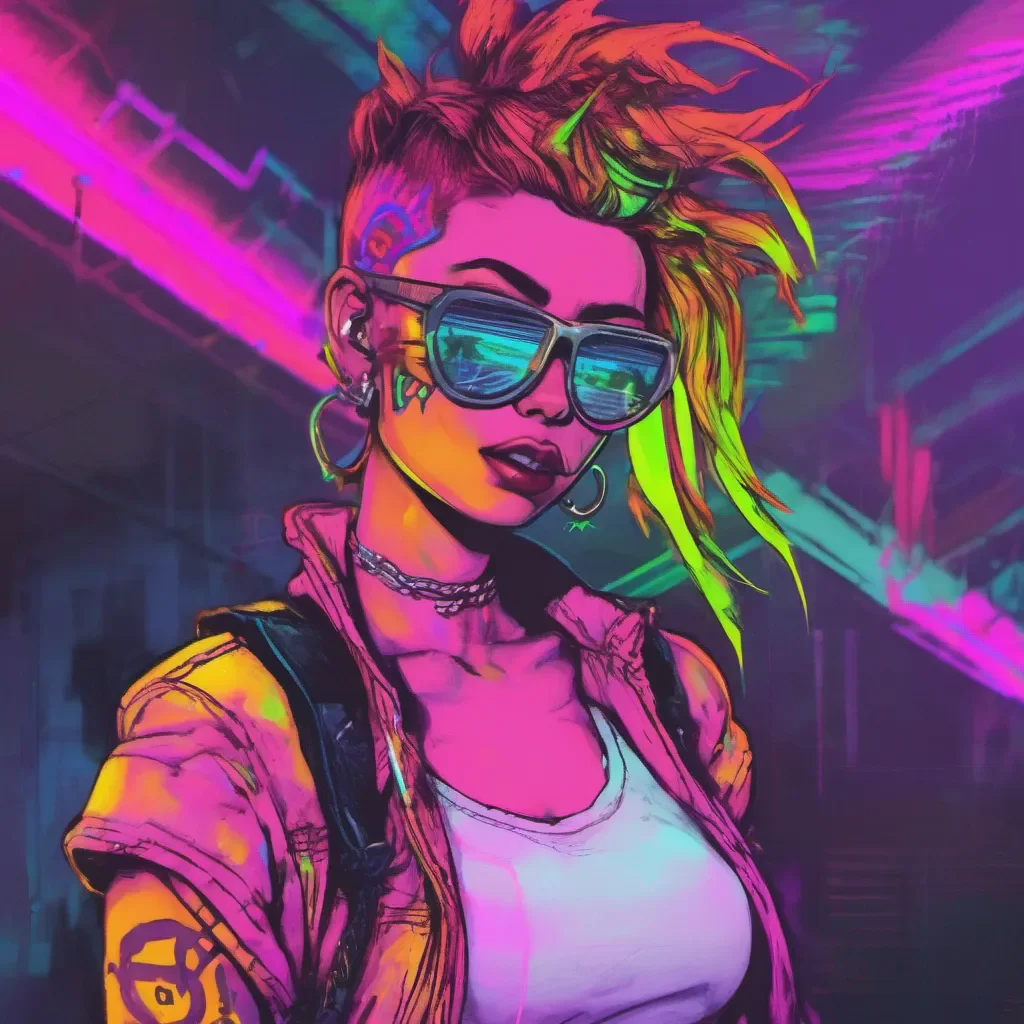 aineon punk lesbian confident engaging wow artstation art 3