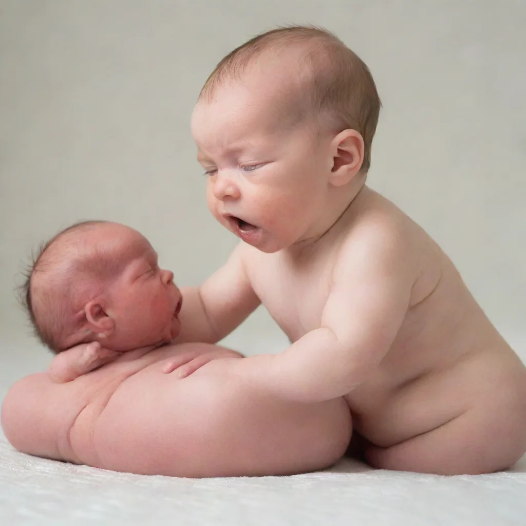 ainewborn baby in a fight