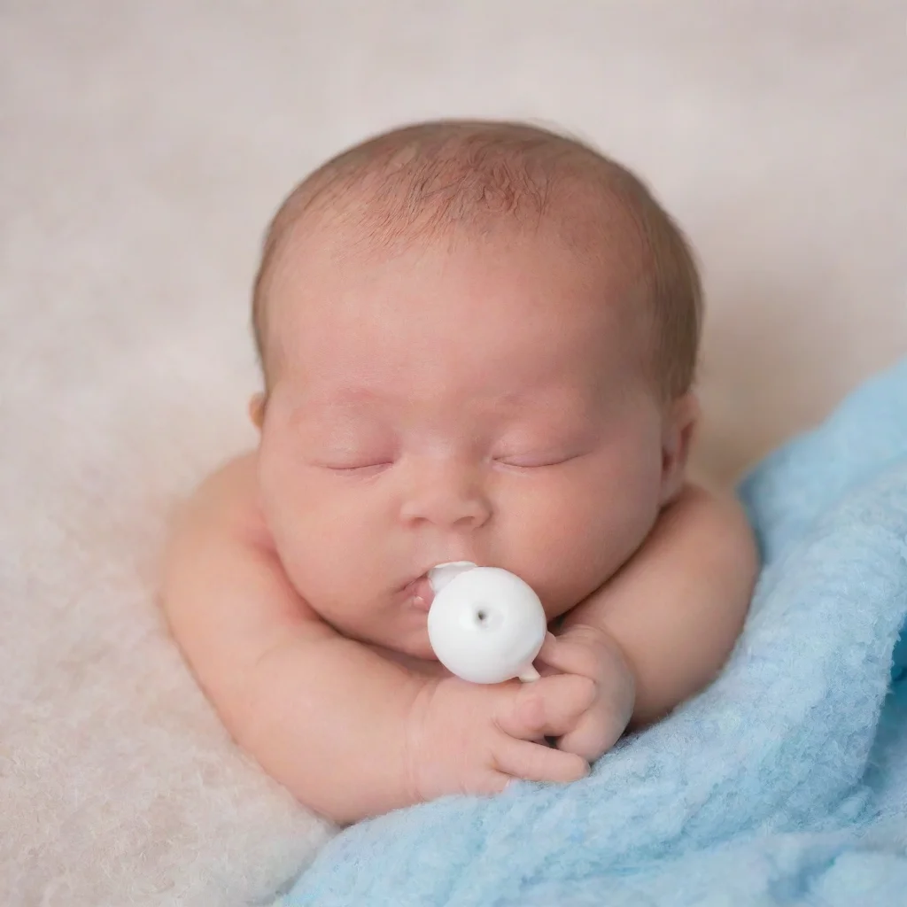 ainewborn baby with a dummy
