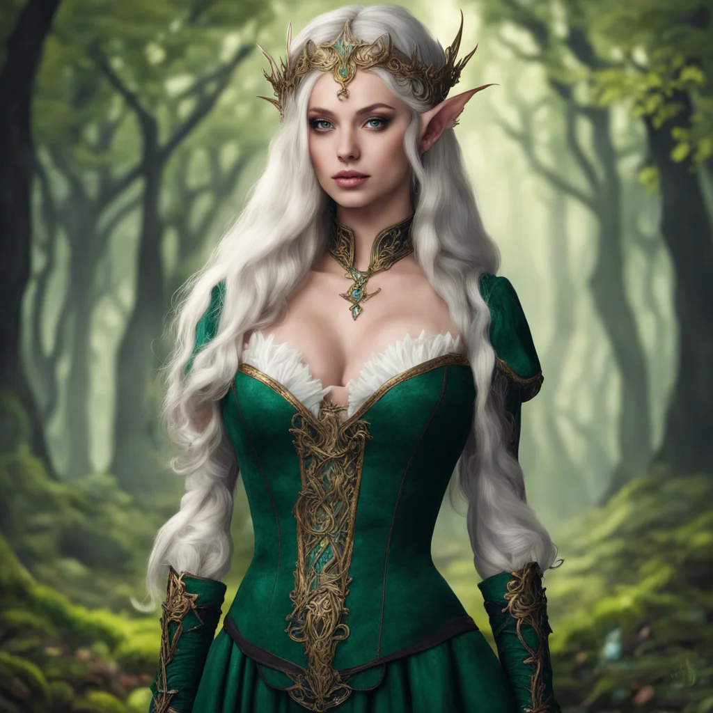 ainoble elven lady in a corset confident engaging wow artstation art 3