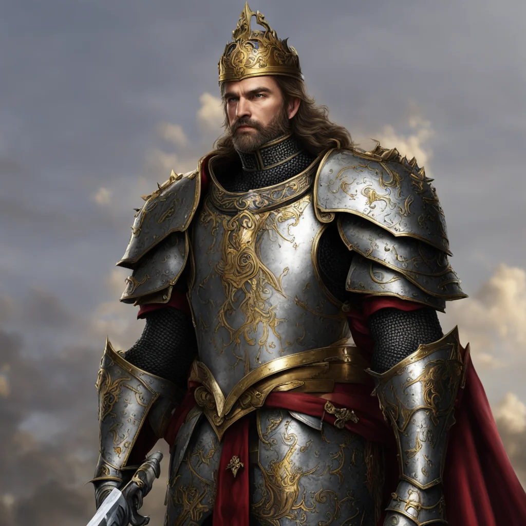 ainoble knight king confident engaging wow artstation art 3