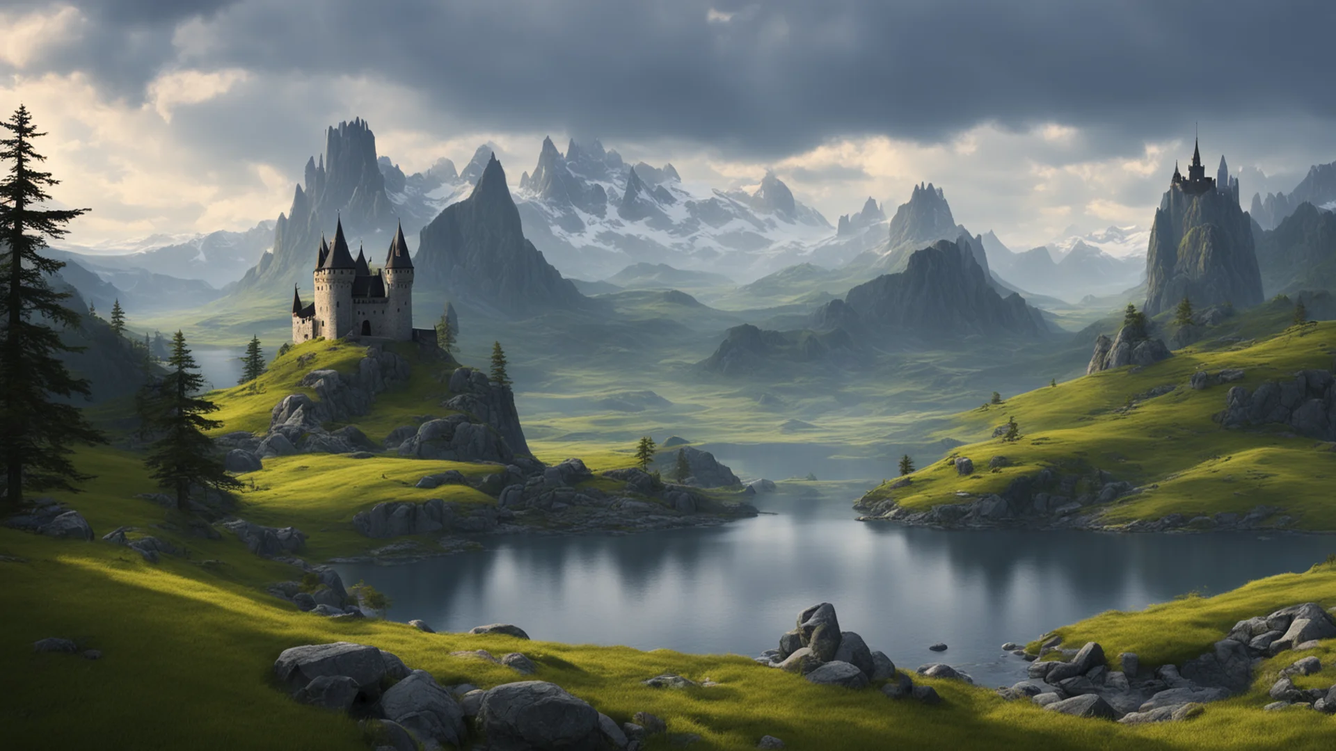 ainorthern landscape and lonely castle  good looking trending fantastic 1 wide