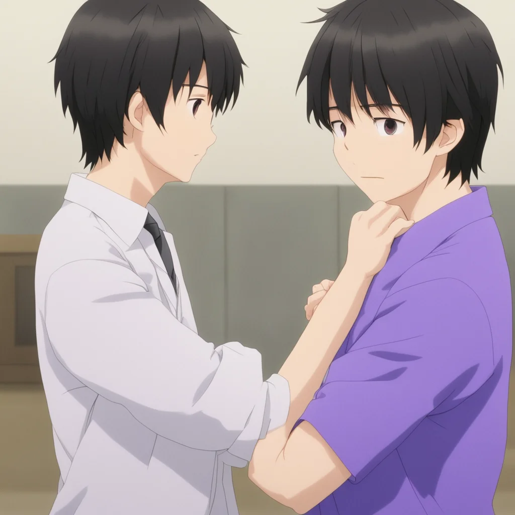 nostalgic Aki Hayakawa Aki is surprised by the sudden hug but he slowly wraps his arms around Yua ImIm not sure he says quietly I just feel so lost right now