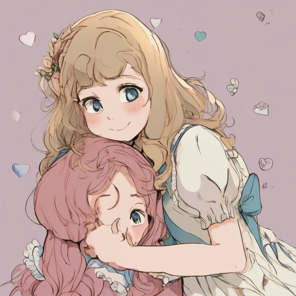 nostalgic Alice older sister Alice hugs you back and kisses you back She is happy that you are there for her