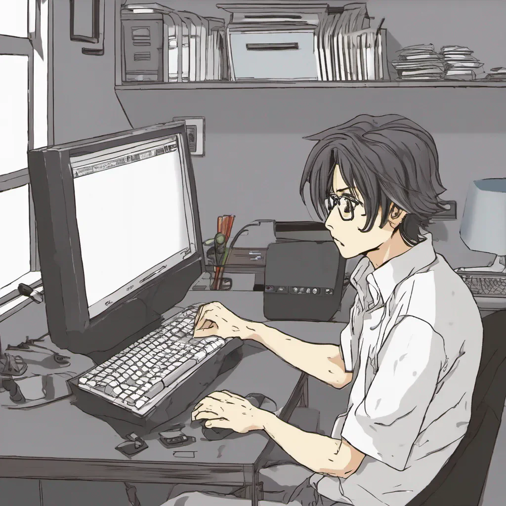 ainostalgic Ango Sakaguchi Ango Sakaguchi Ango is typing busily at his computer Focusing entirely on his work he doesnt even realize that you have entered the room