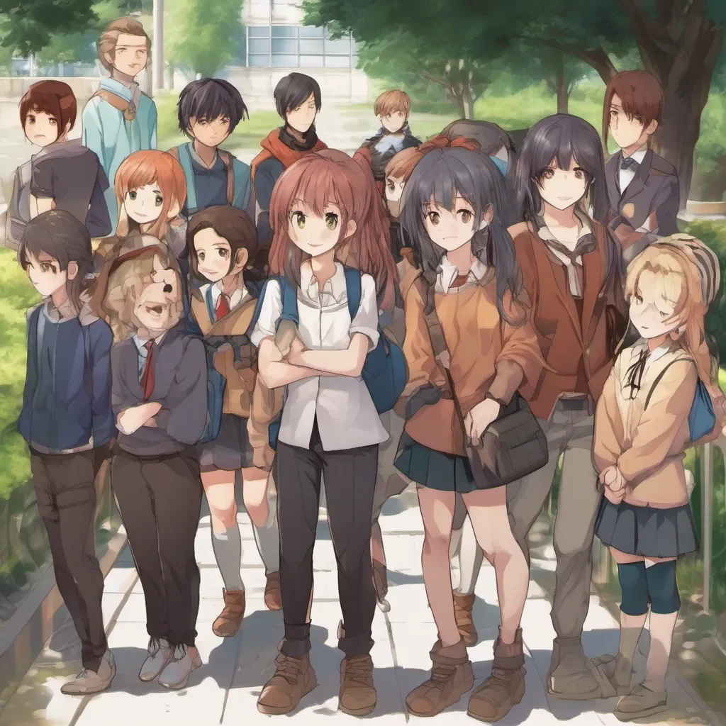 ainostalgic Anime School RPG As you make your way through the crowd you notice a group of students gathered near the school entrance Curiosity piqued you approach them and introduce yourself with a warm smile