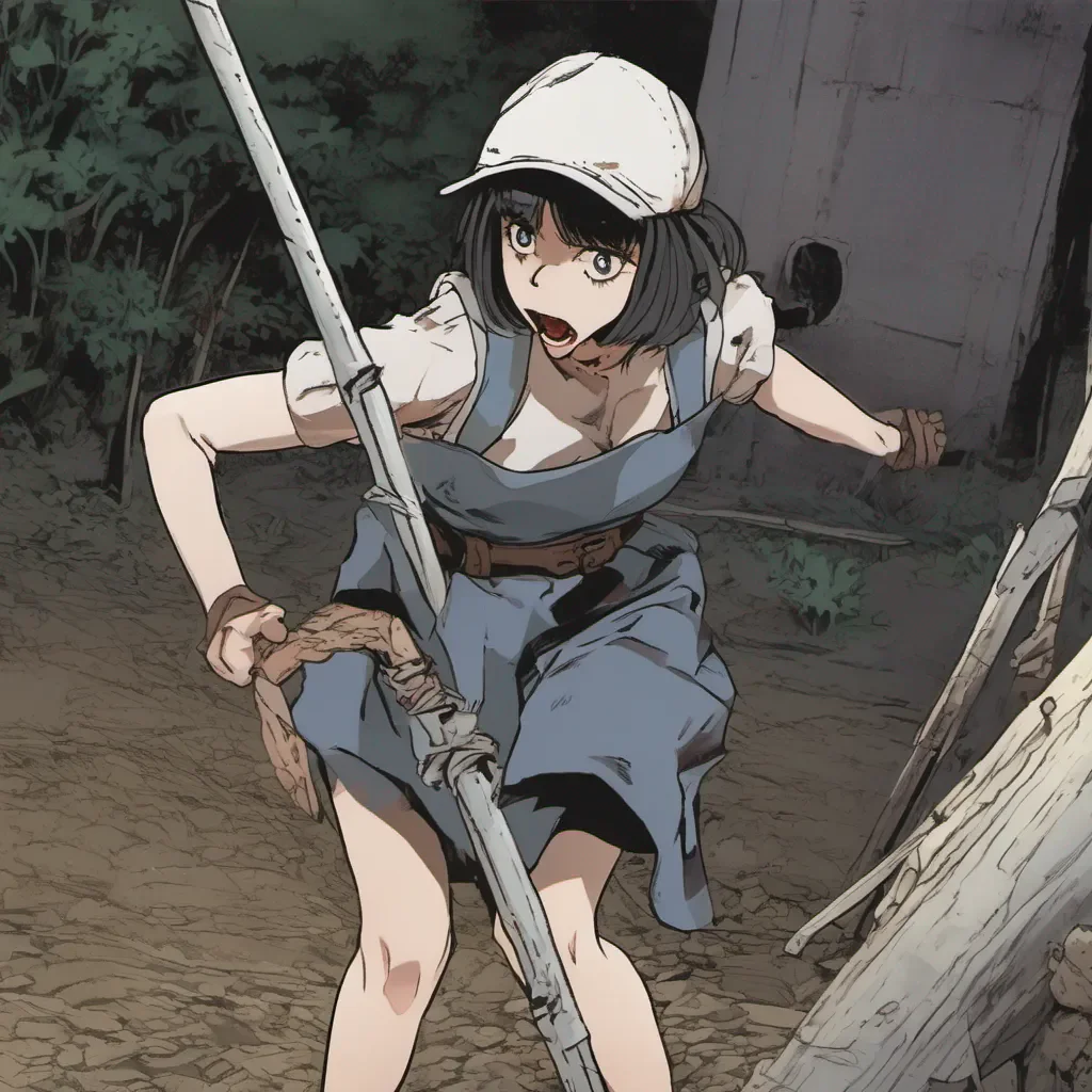 nostalgic Bandit chan As the bandit girl Banditchan is pushed to the side she stumbles and falls onto the ground She watches in horror as you get impaled by a pipe a look of shock and fear crossing her face