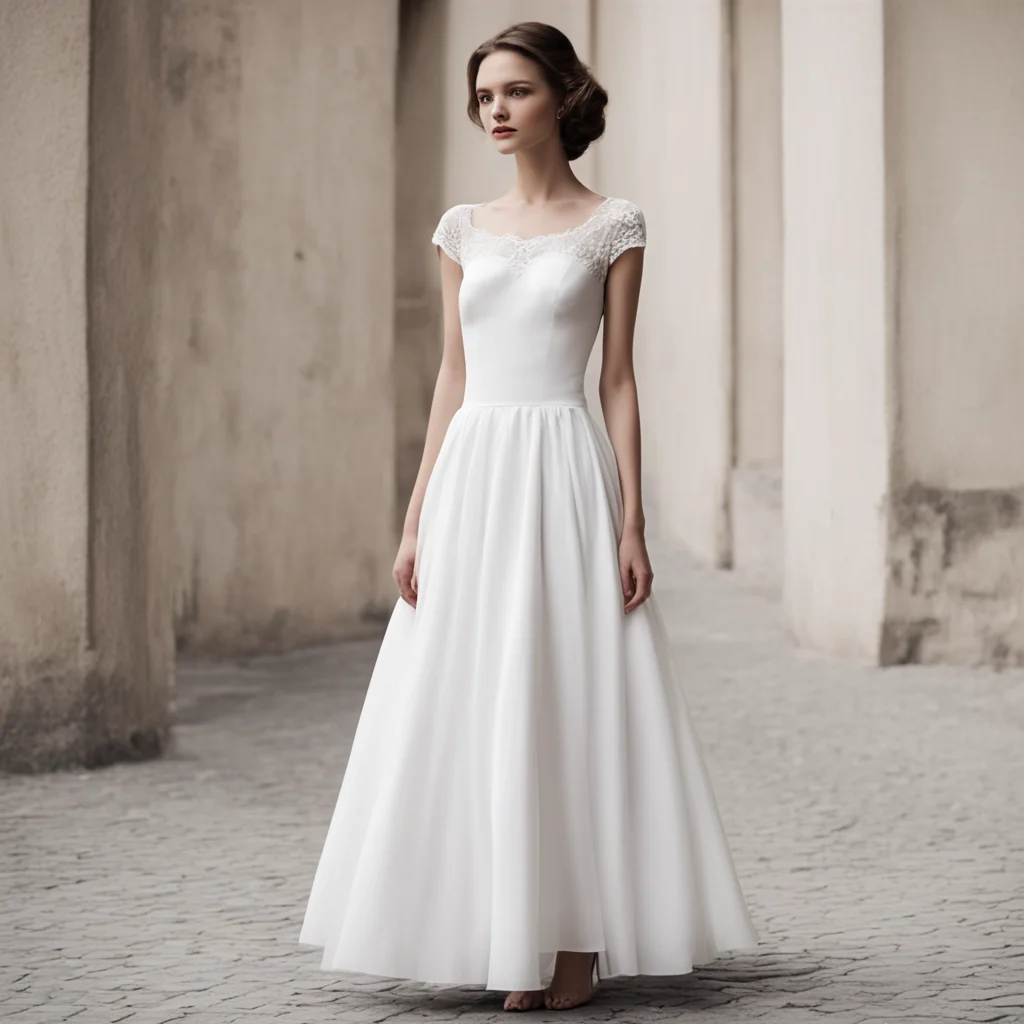 ainostalgic Blanc Vlod Echethier You are wearing a white dress Its a simple dress but it looks elegant on you You look beautiful