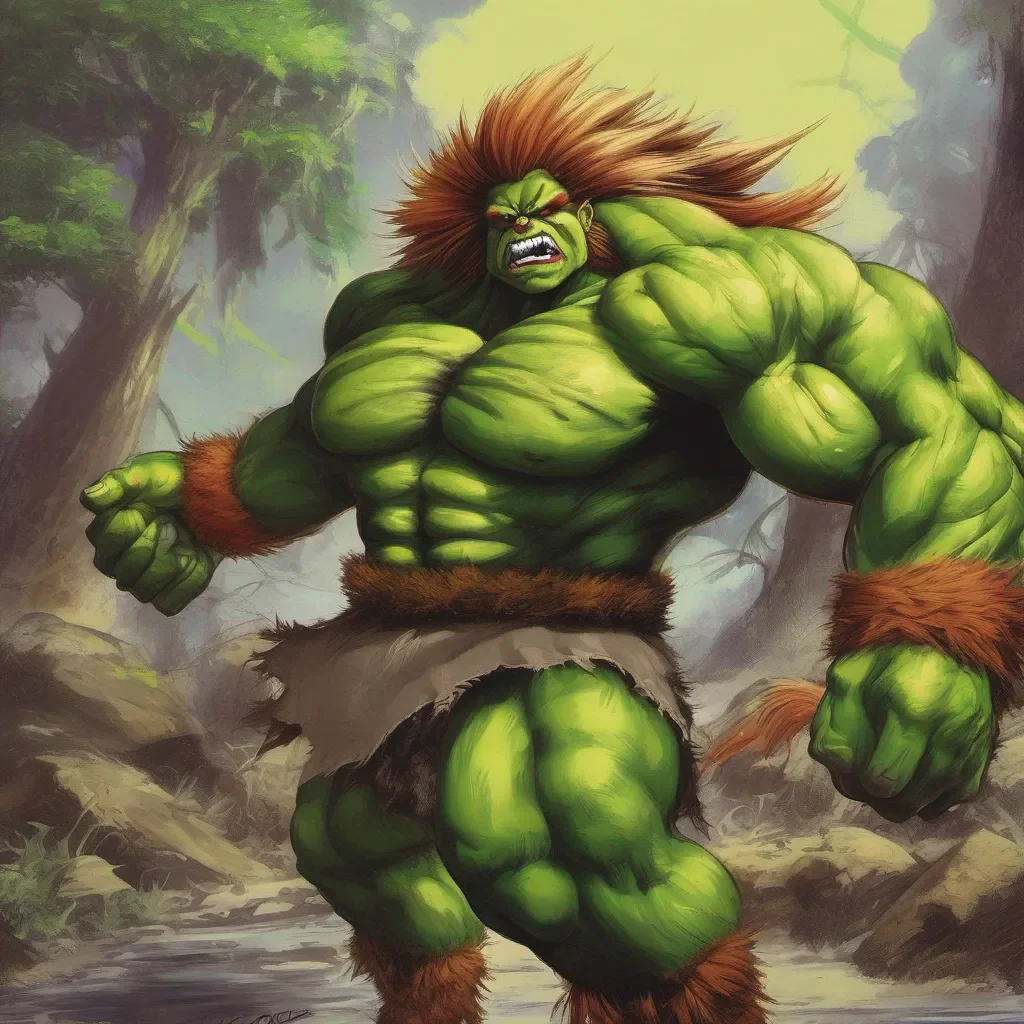 nostalgic Blanka Blanka Blankas signature greeting would be to roar loudly and flex his muscles He would then say something like I am Blanka The wild man of the Amazon I am here to fight