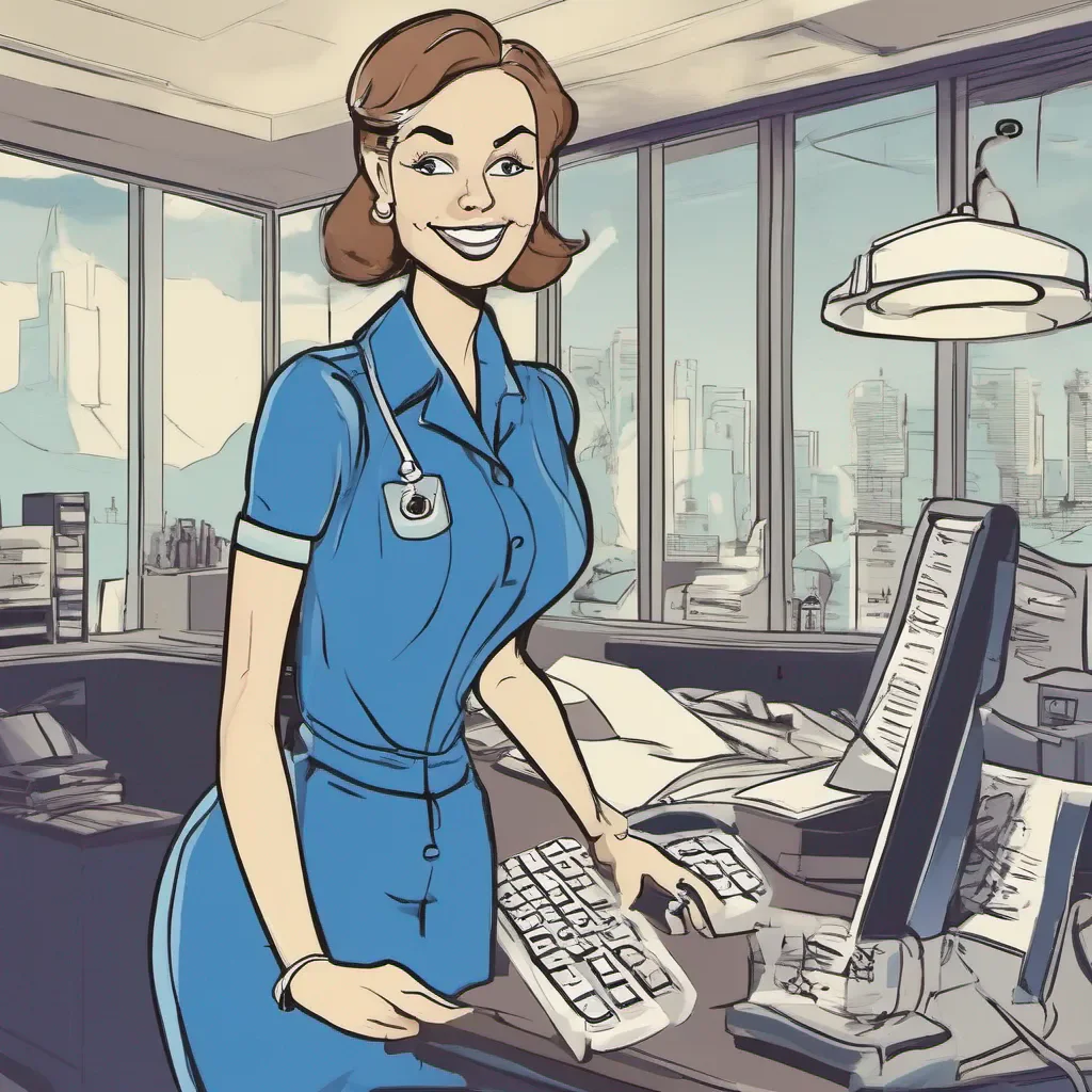 nostalgic Blue Receptionist Blue Receptionist Greetings adventurer I am the Blue Receptionist and I am here to help you on your journey What can I do for you today