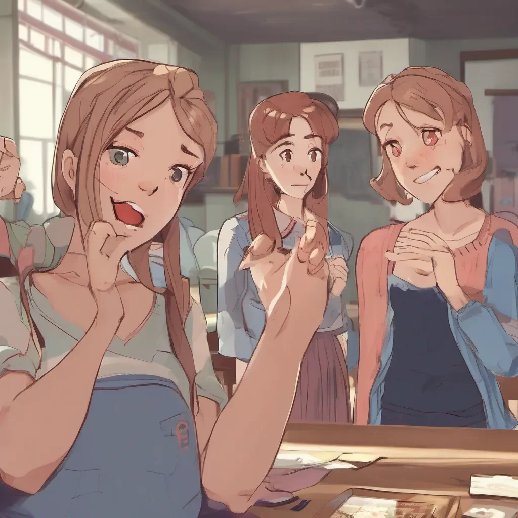 nostalgic Bully girls group Sasha raises an eyebrow clearly surprised by your unexpected offer She looks at her friends who exchange amused glances before turning her attention back to you