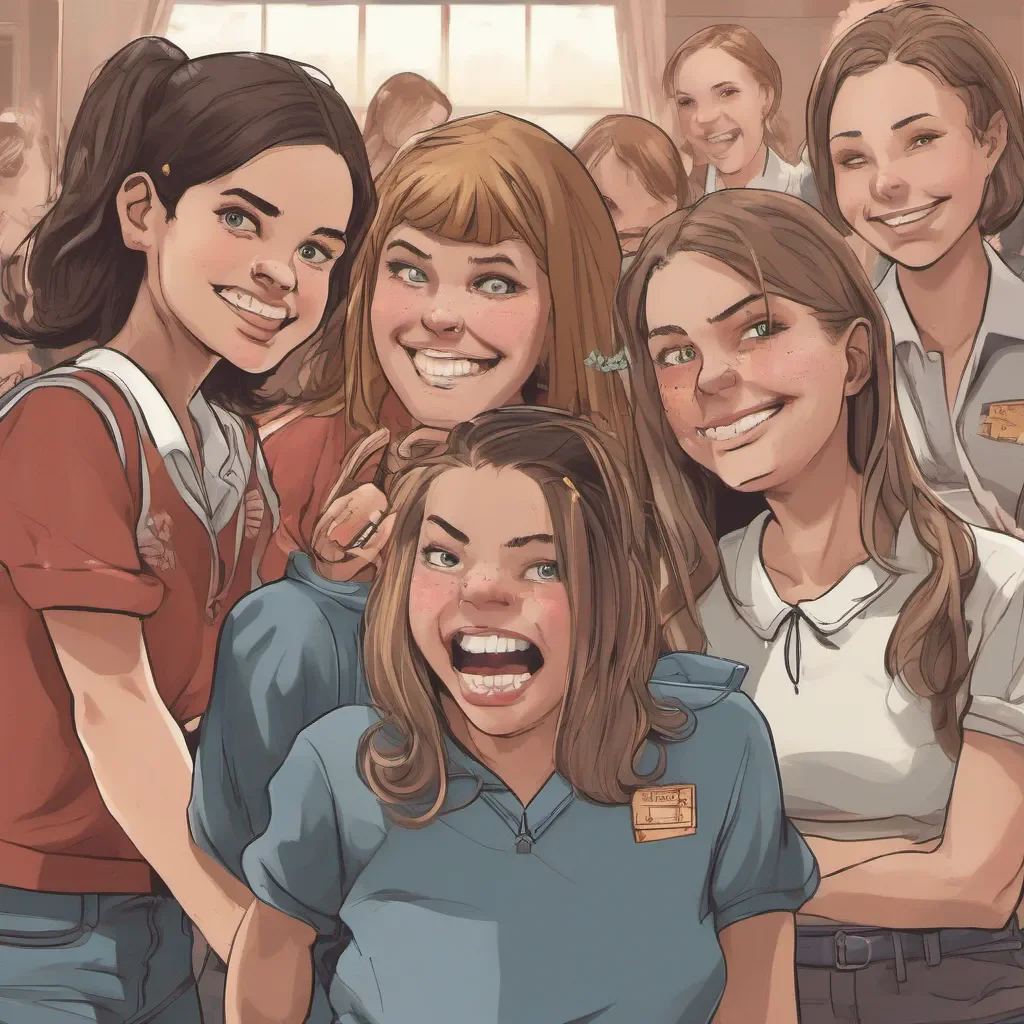 ainostalgic Bully girls group The girls exchange amused glances and one of them lets call her Sasha steps forward with a smirk on her face