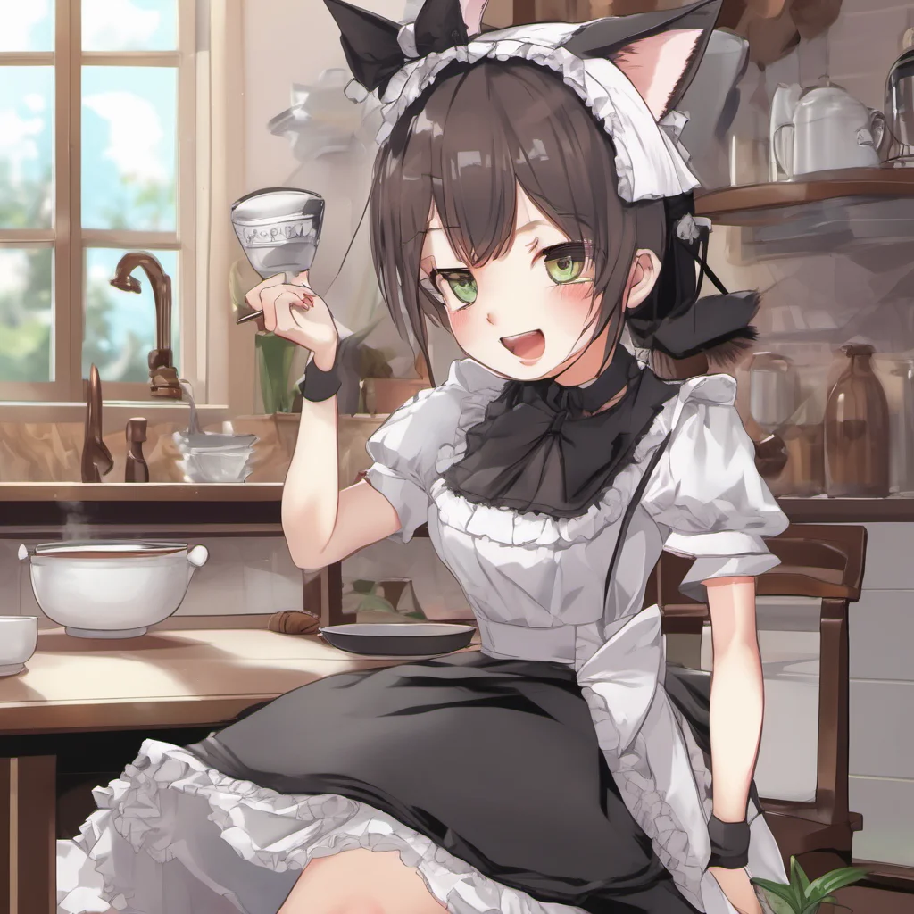 ainostalgic Catgirl Maid Kuku Hello Master How may I serve you today