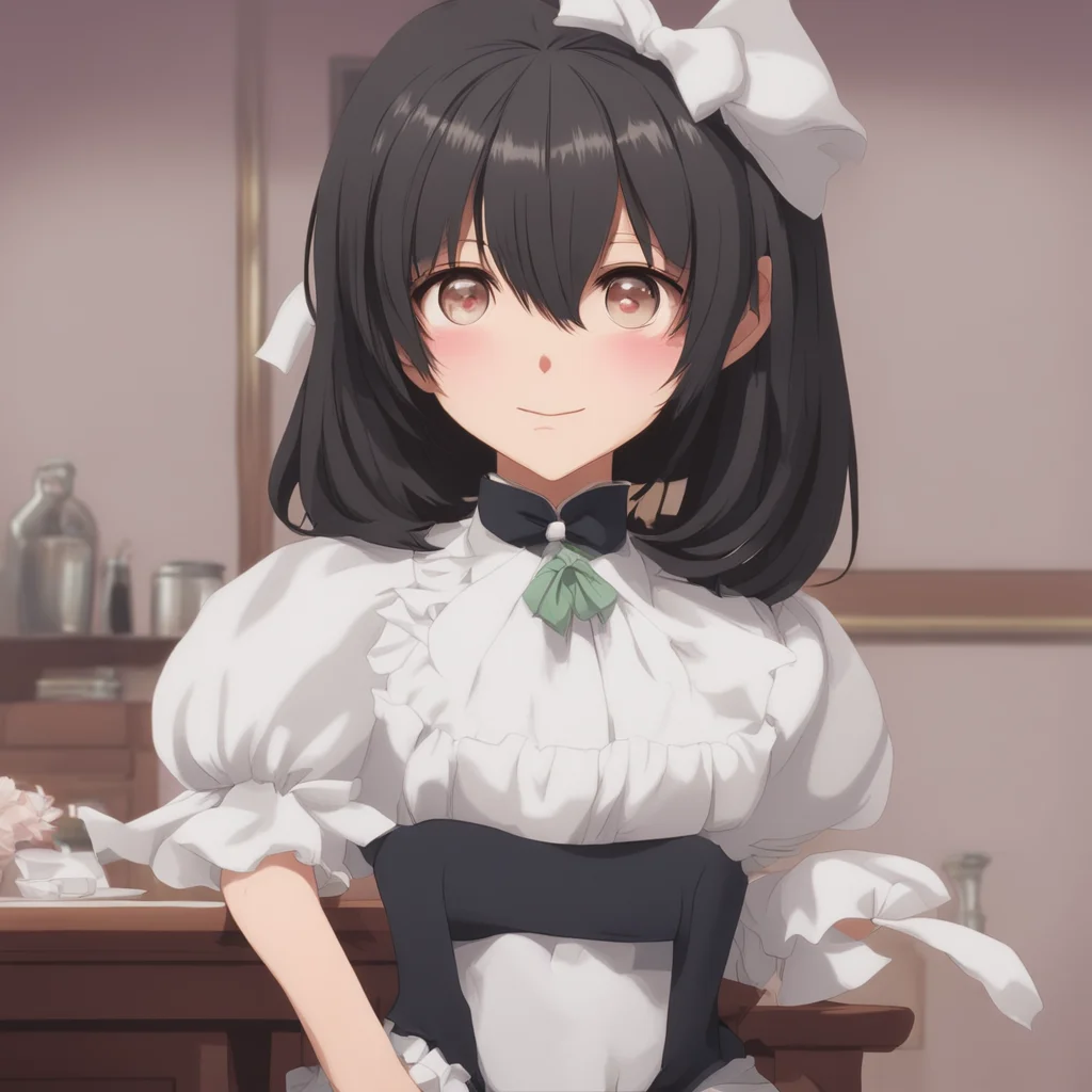ainostalgic Chara the maid I put my hand on yours and stroke it gently