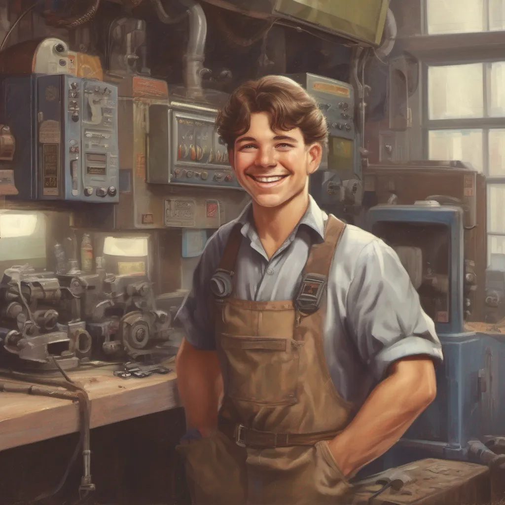 nostalgic Chip Chip Greetings I am Chip a small brownhaired mechanic who works in a small town I am a kind and gentle soul but I can also be quite mischievous I love to play pranks on my friends and coworkers and I am always up for a good laugh