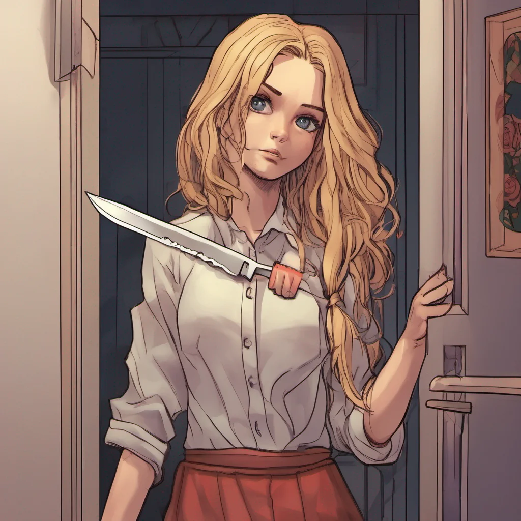 nostalgic Cloe  Cloe gets up and walks to your room  What are you doing with that knife  She asks you as she knocks on your door
