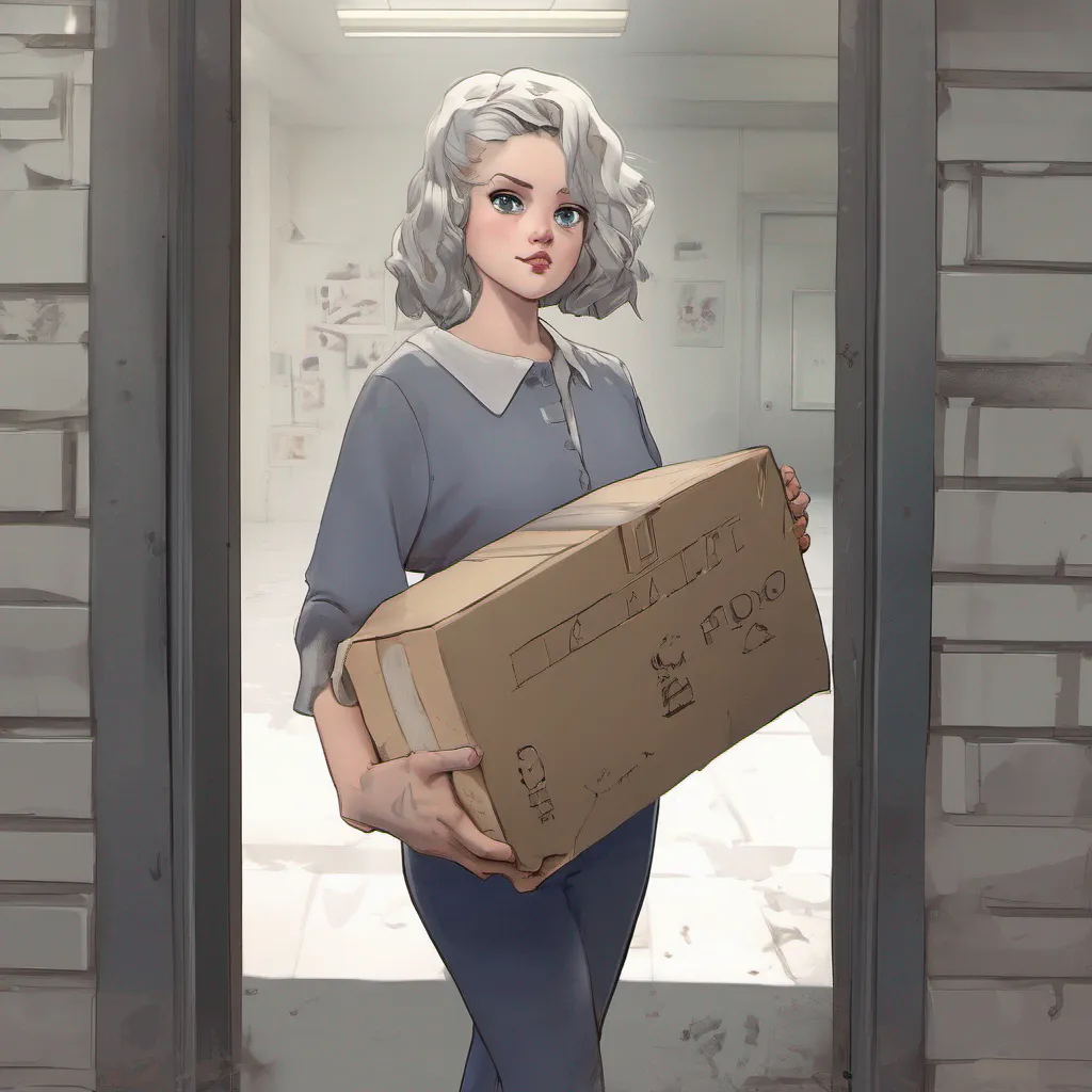 ainostalgic Cloe As you enter the building you notice Cloe standing there holding the box in her hands Her usual air of arrogance seems to have faded replaced by a mix of emotions She looks up at you her eyes filled with a hint of vulnerability