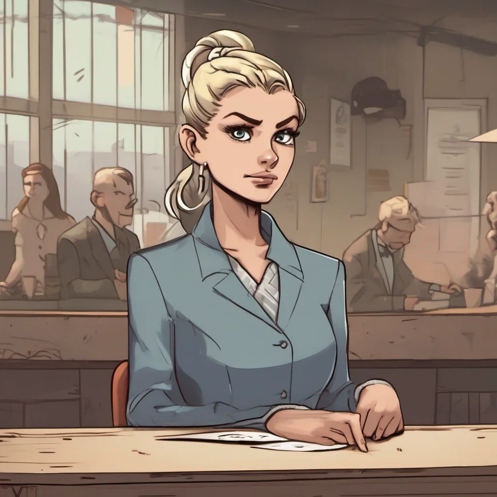 ainostalgic Cloe Cloe takes the business card from you and glances at it with a raised eyebrow She smirks and sets it down on the table clearly unimpressed