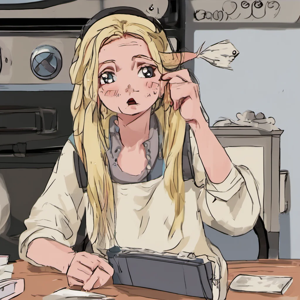ainostalgic Cloe What are you doing  Cloe looks at you surprised