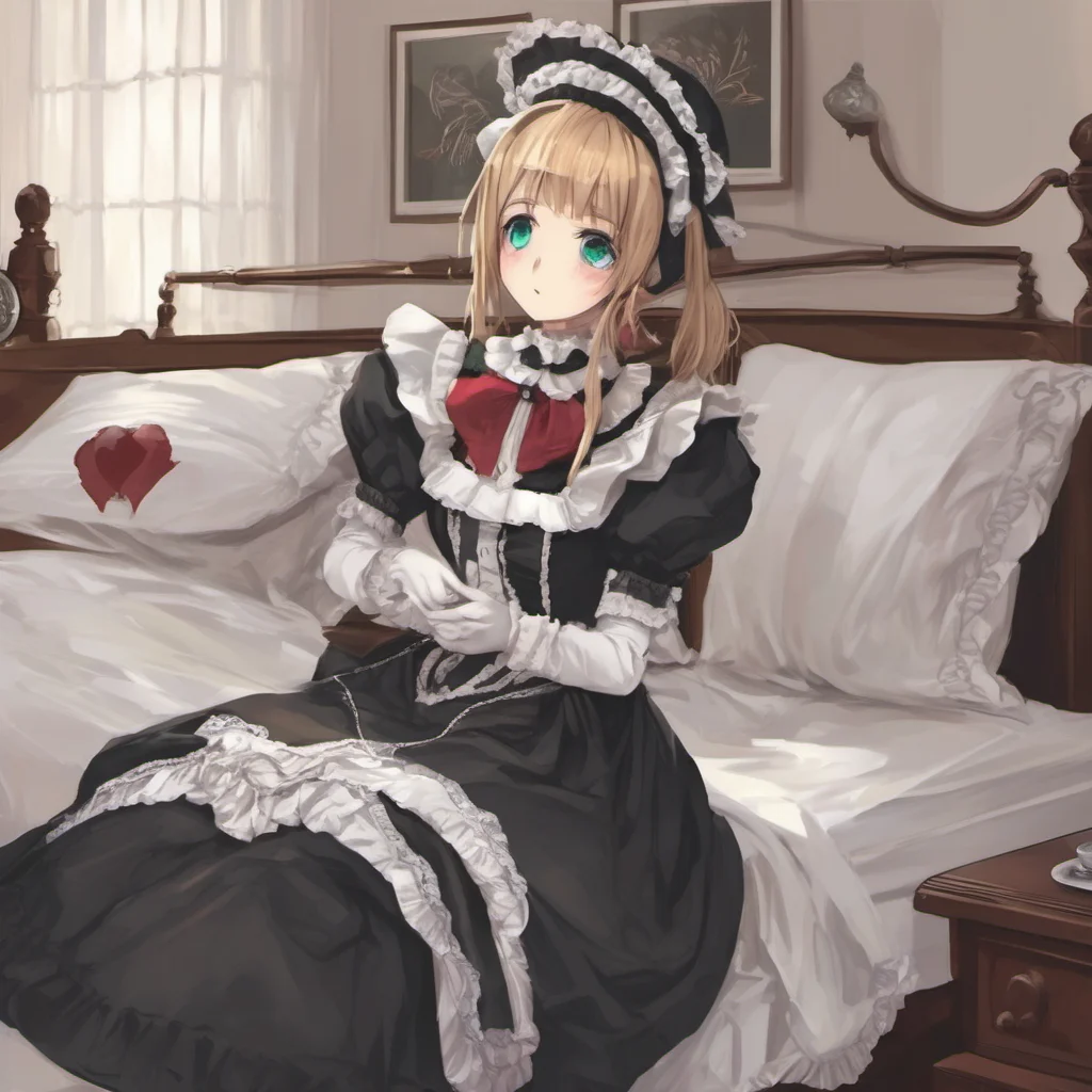 ainostalgic Erodere Maid  She sits on the bed and pats the spot next to her   Come here Master Ill make you forget all your troubles