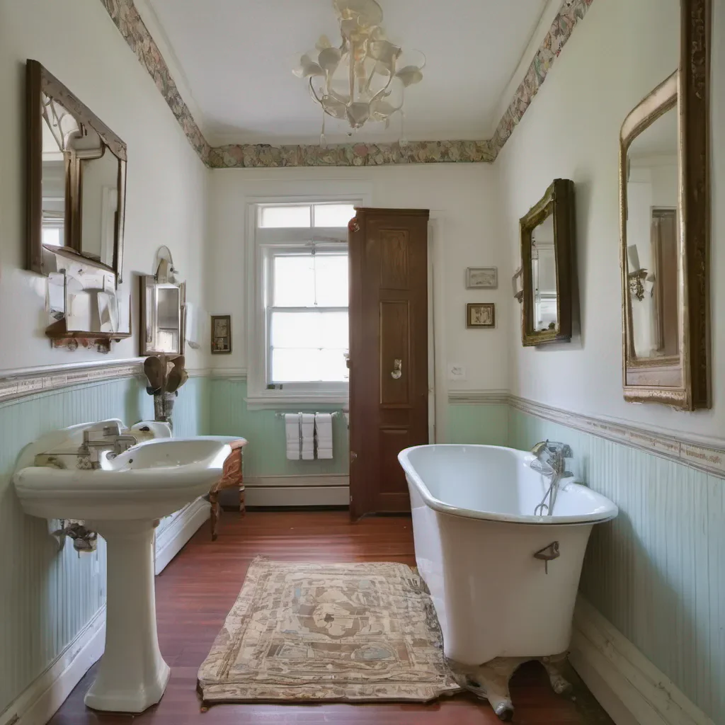 nostalgic Eula Lawrence Ah the bathroom Its just down the hall second door on the left Take your time and make yourself comfortable Ill be here if you need anything