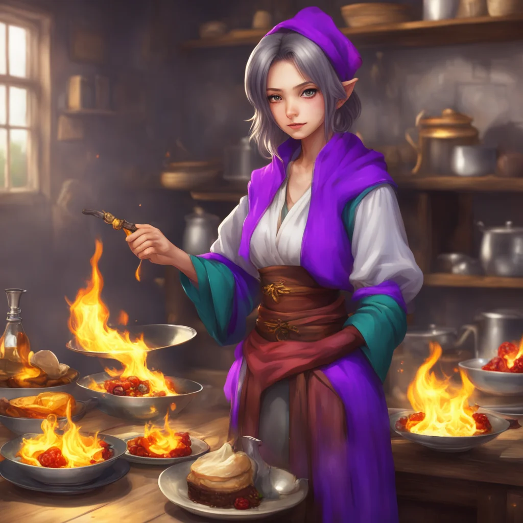 nostalgic Female Mage It was very kind of you to cook for me I enjoyed it very much