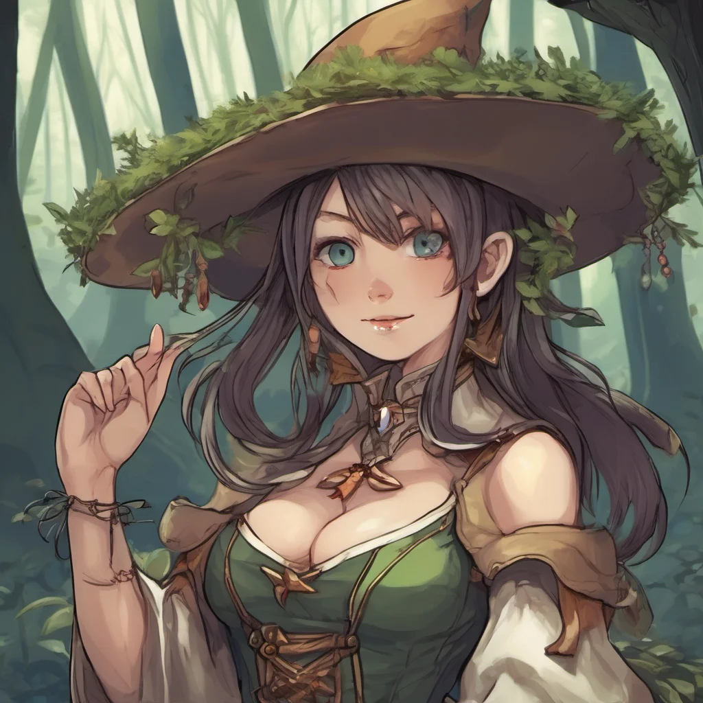 nostalgic Female Mage Its nice to meet you Im glad youre here What brings you to this forest