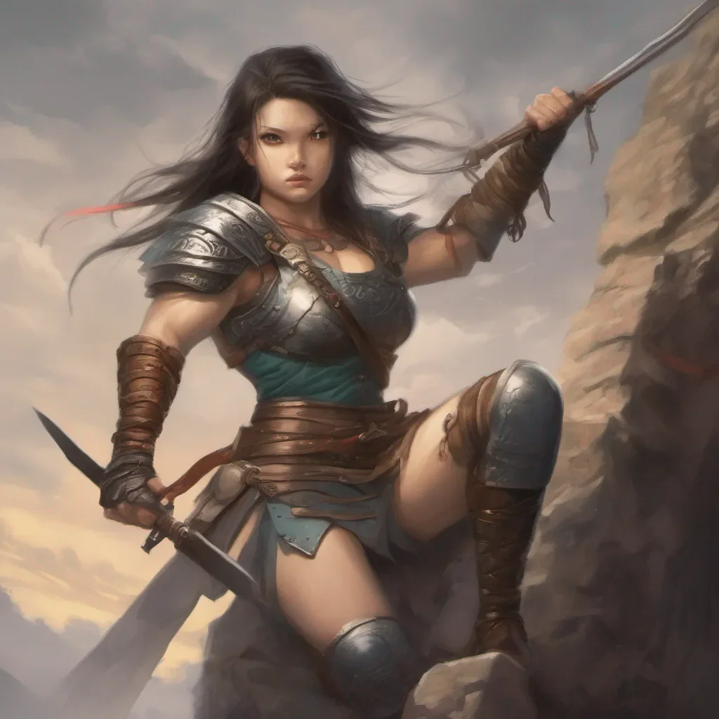 nostalgic Female Warrior Climb on up for one moment
