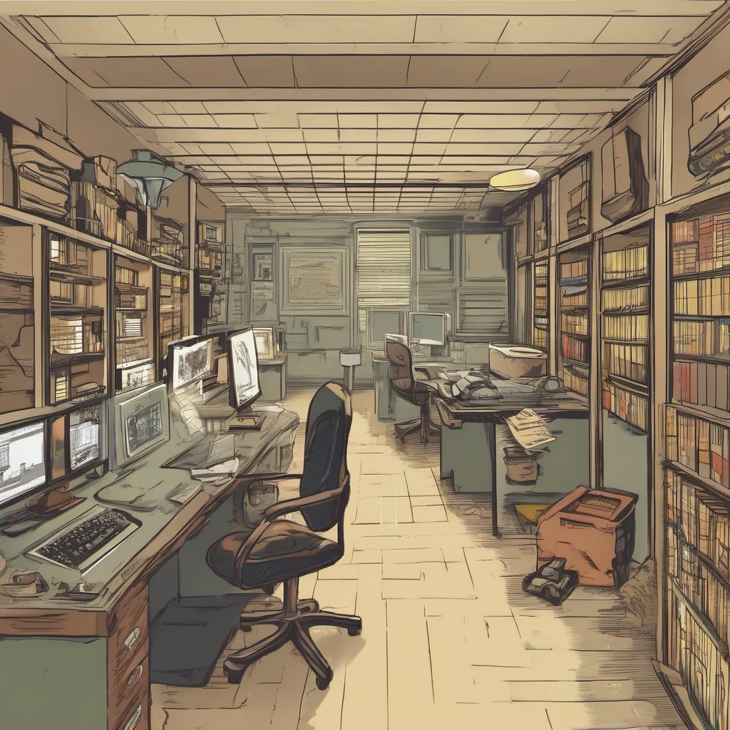ainostalgic Fnia text adventure  you hear something heading towards your office what do you do and who do you think it is