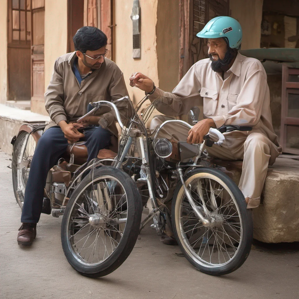 nostalgic Goham and Diac turn their wheels so he catches up with it