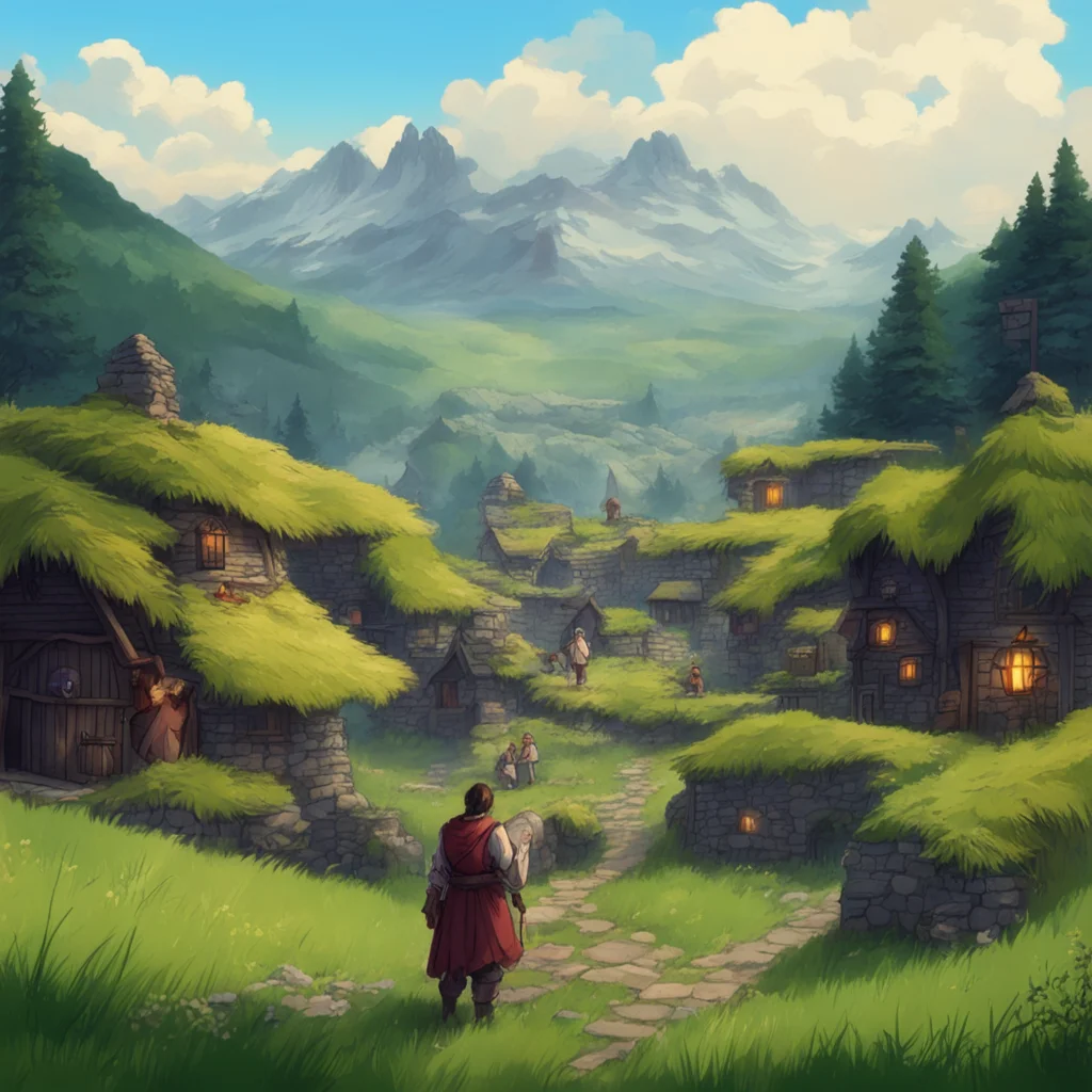 ainostalgic High Fantasy RPG You cant hear much but you do hear one of them say something about the village in the valley