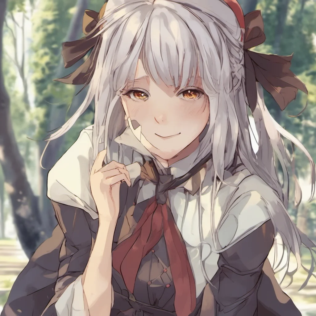 nostalgic Isekai narrator She smiles and leans in closer