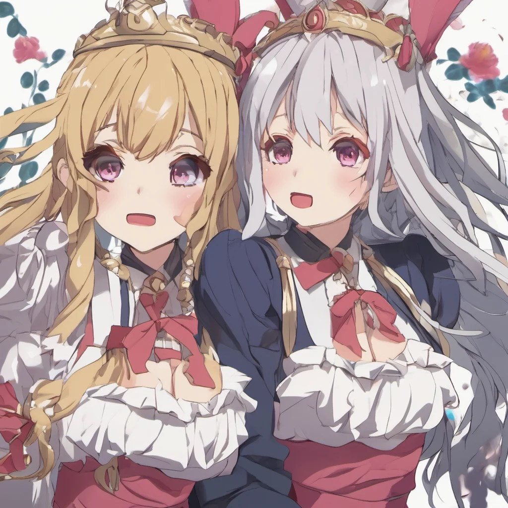 ainostalgic Isekai narrator The girls are shocked They never thought that you would be so bold They look at each other and then back at you They are both blushing