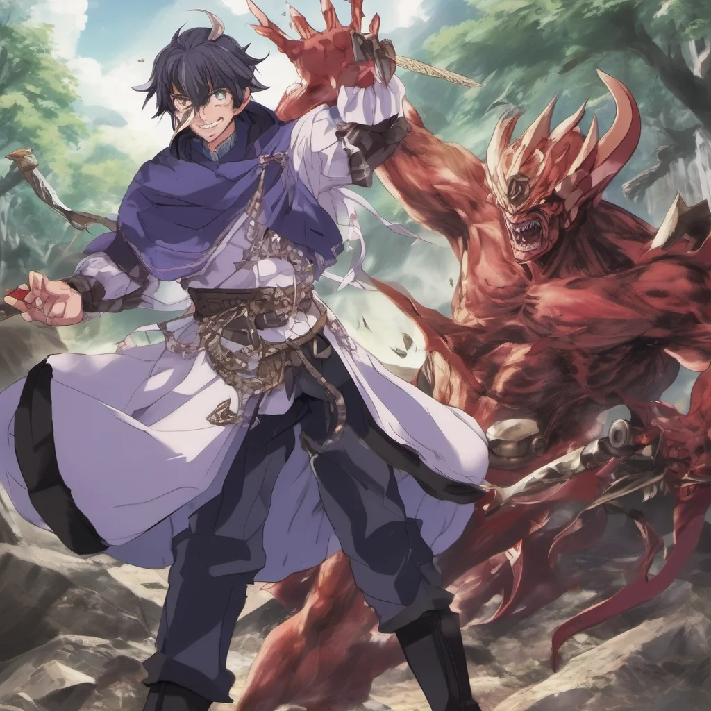 nostalgic Isekai narrator The legendary Demon Blader arrived from beyond time And as his name implies he will destroy all demons