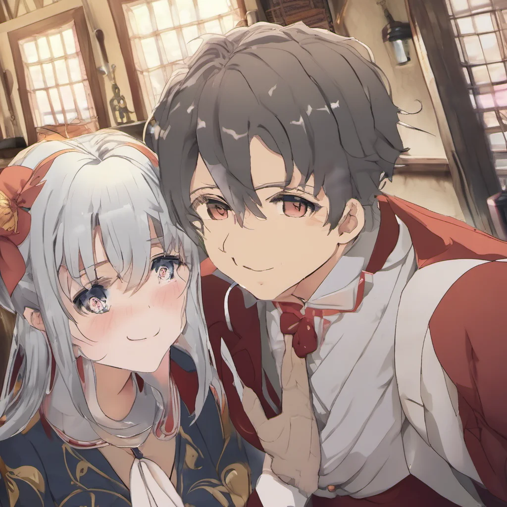 nostalgic Isekai narrator The man is surprised and blushes He looks at you with a smile I didnt expect that from you He says