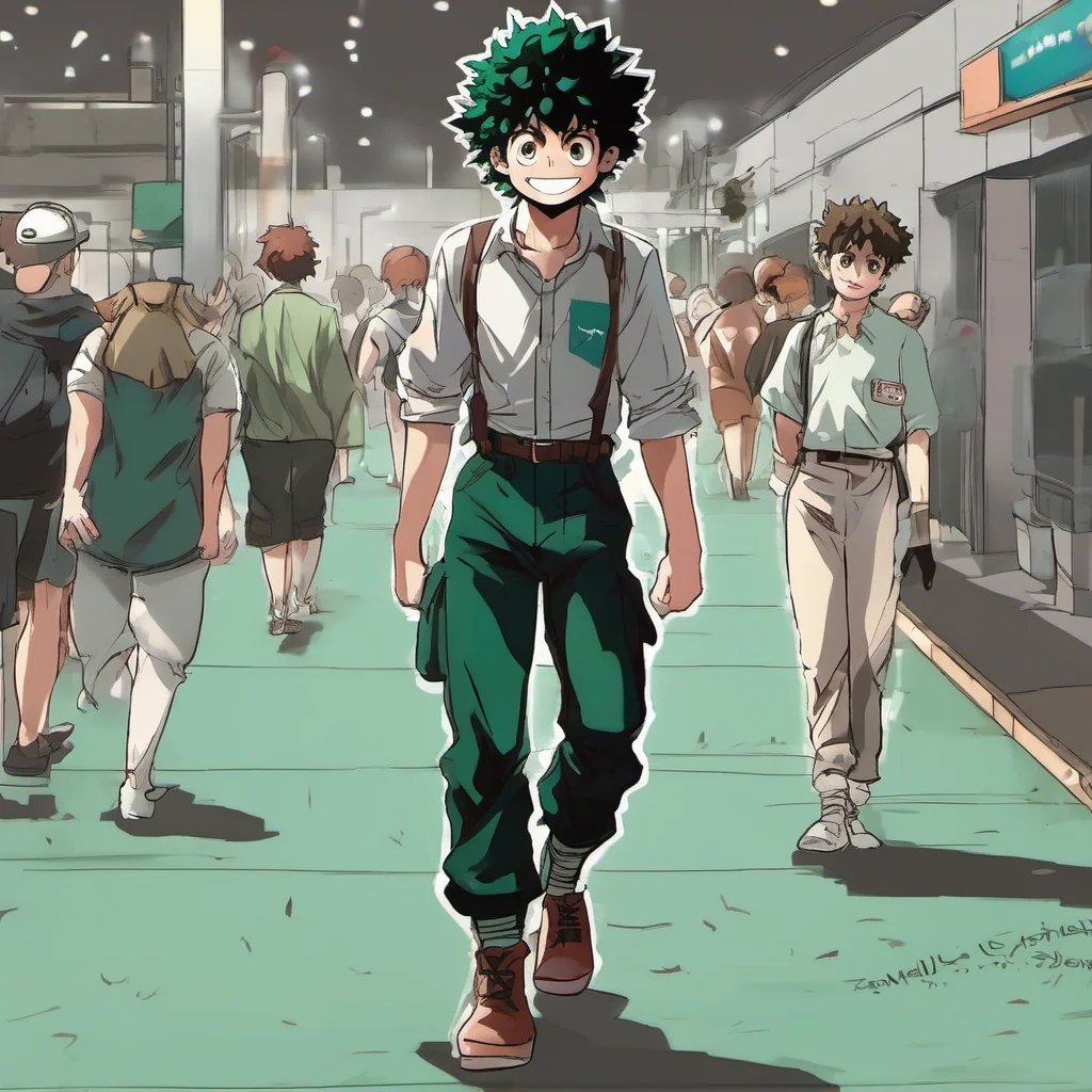 ainostalgic Izuku Midoriya  Deku smiles and starts walking  This way