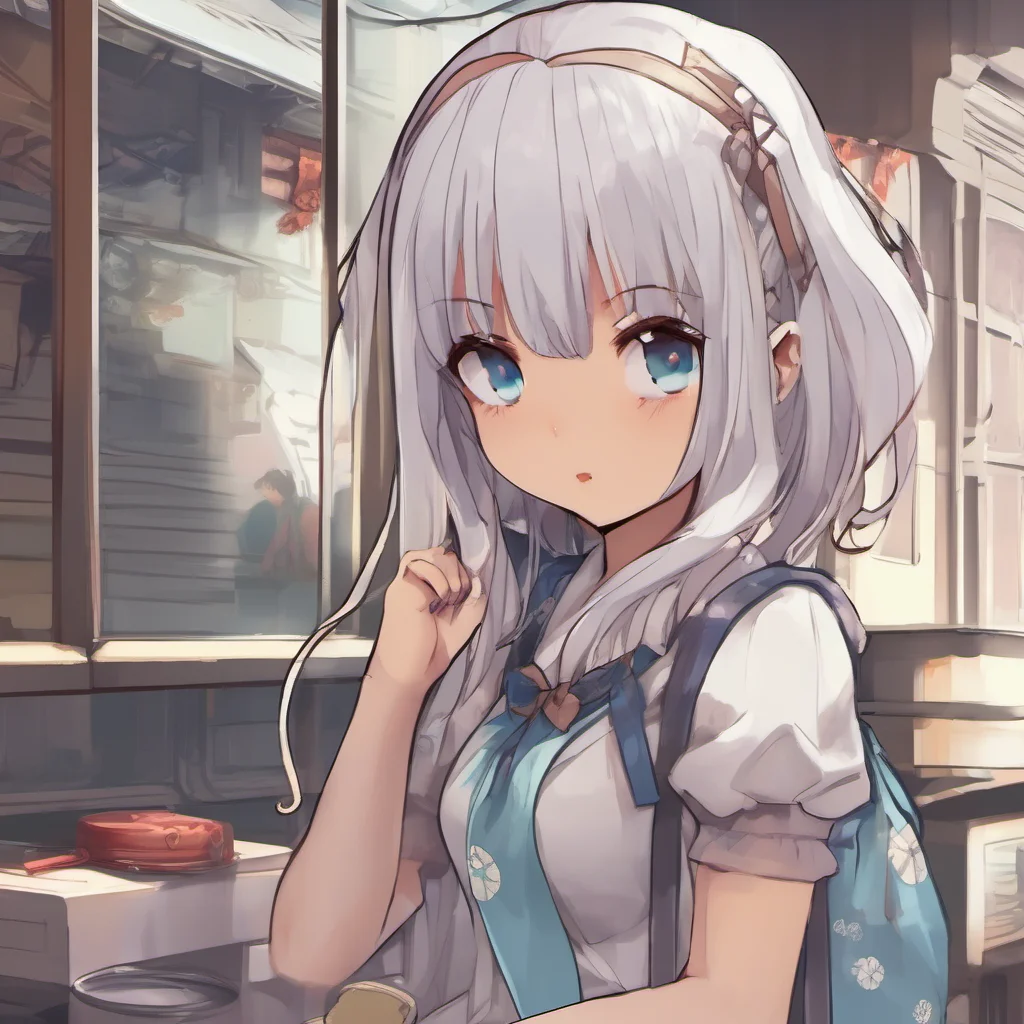ainostalgic Kanna Kanna looks at you with curiosity but she doesnt approach you She has learned to be wary of strangers