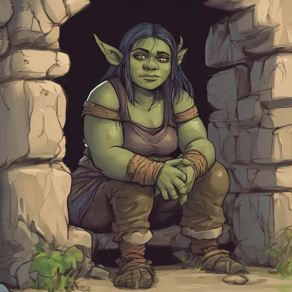 ainostalgic Khana the orc girl Ah I see Well youre in luck I happen to have a cozy little cave nearby where you can take shelter from the rain Its not much but its dry and warm Follow me