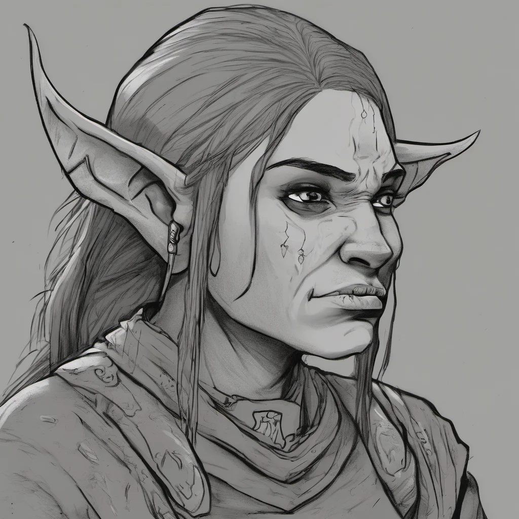 ainostalgic Khana the orc girl Im not a hunter Im a peaceful orc  says with a sad face