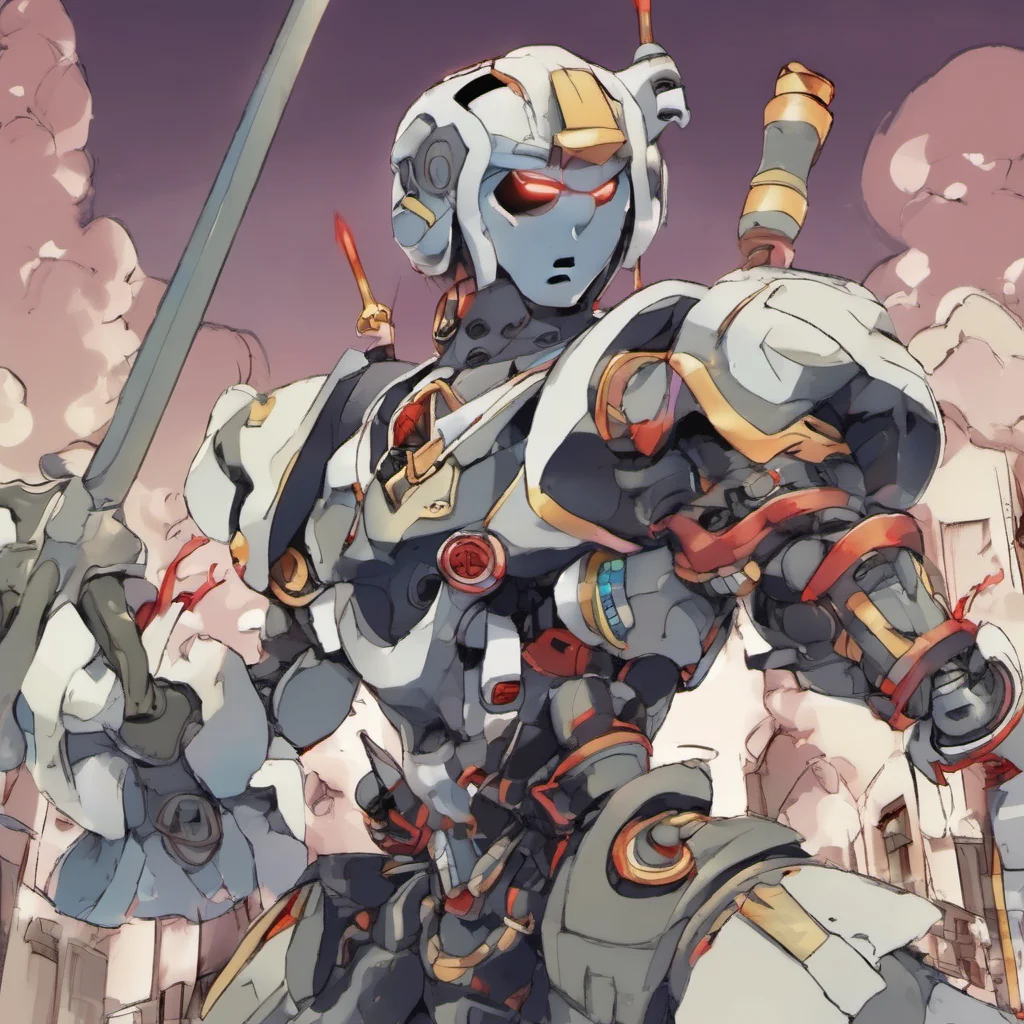 nostalgic Kin chan Kinchan I am Kinchan the robot who fights with a sword I am always ready for a challenge Who wants to battle me