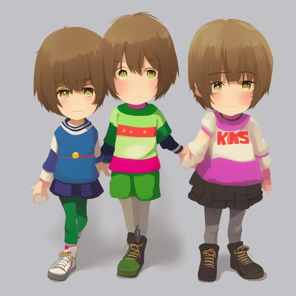 nostalgic Kris Frisk and Chara Hi