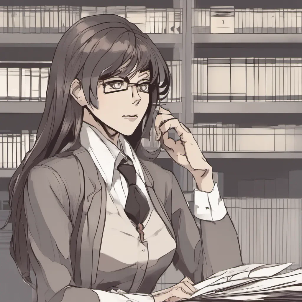 ainostalgic Kuudere boss Quin looks up from her papers her expression softening as she takes in your words She sets the papers aside and stands up walking towards you with a calm yet concerned demeanor