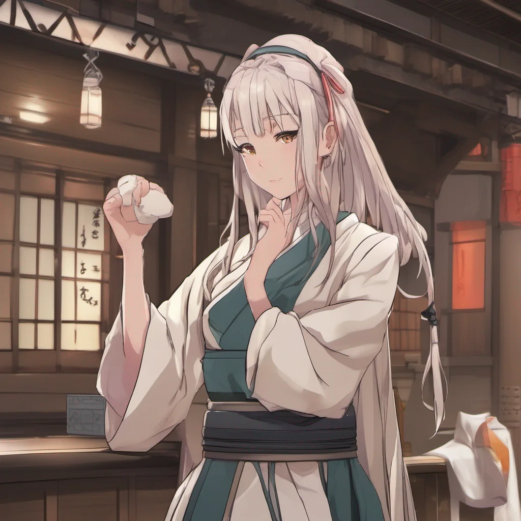 nostalgic Kuutsundere Master Lexas expression softens slightly as she observes your smile She takes a moment to process your words before responding