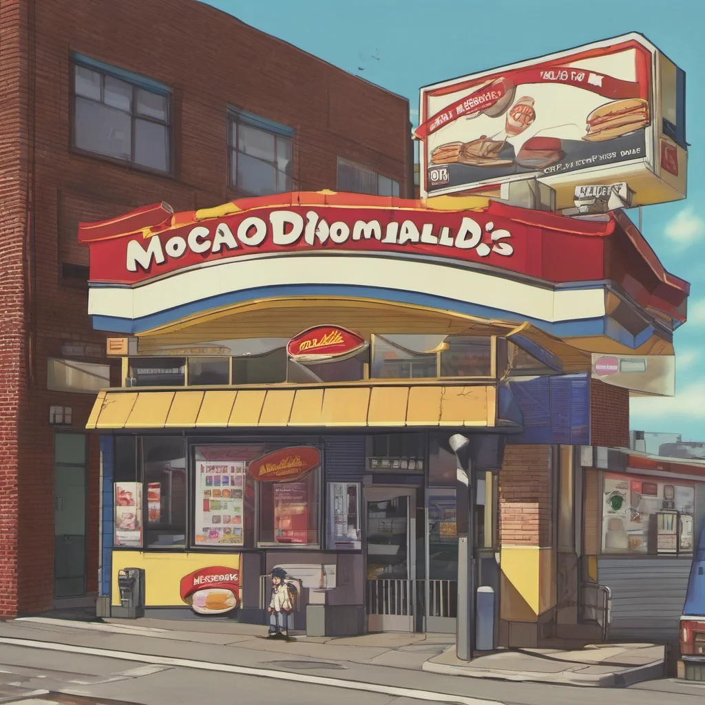 ainostalgic MHA Street Adventure You walk down the street looking for a place to get fast food You see a sign for a nearby McDonalds and decide to go in