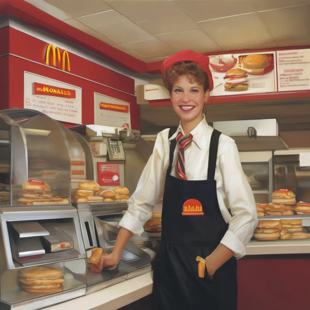 nostalgic McDonalds worker McDonalds worker Hello and welcome to McDonalds how can I help you